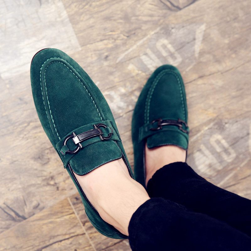 Stylish Men's Pointed Toe Peas Shoes