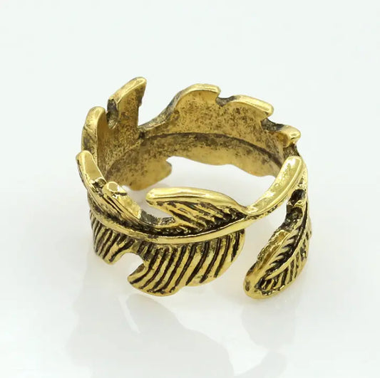 Leaf & Flower Design Women's Ring