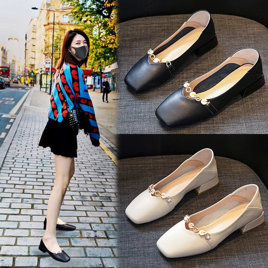 Comfortable Leather Flats Shoes
