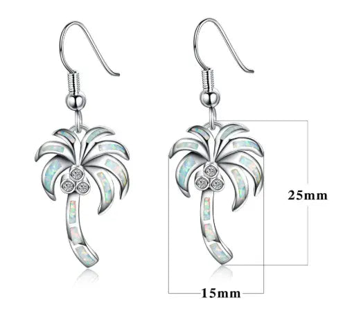 Women Palm Tree Coconut Synthetic Earrings