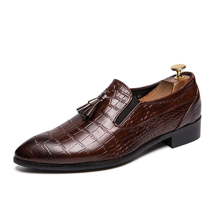 Chaussures en cuir marron pour hommes