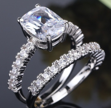 Stackable Rings Set- Elegant Wedding Pair