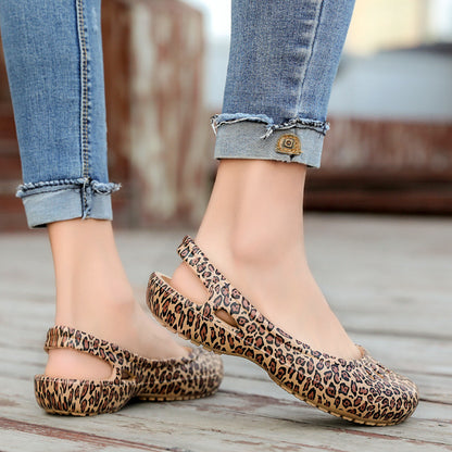 Chic Hole women's leopard sandals