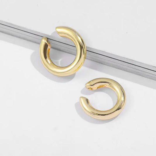 Punk Gold Color Clip Earrings for Women