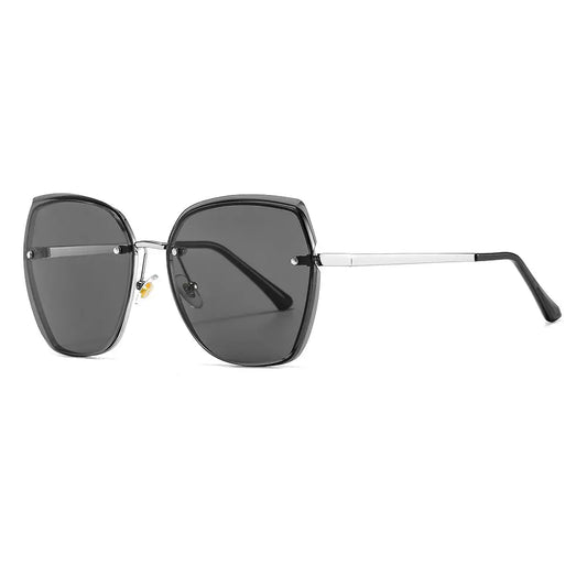 Lunettes de soleil rondes colorées en métal - Mode européenne et américaine