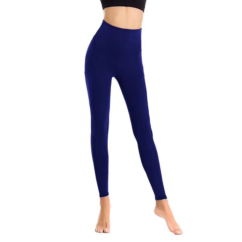 Fitness-Stretch-Yogahose mit hoher Taille
