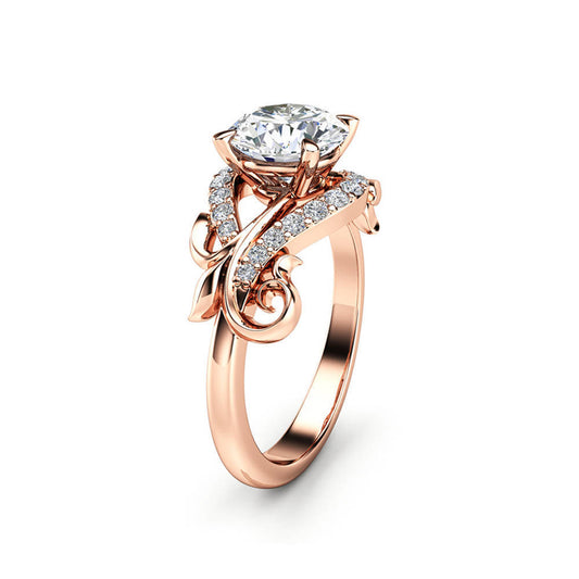 Rose Gold Bridal Jewelry - Flower Design