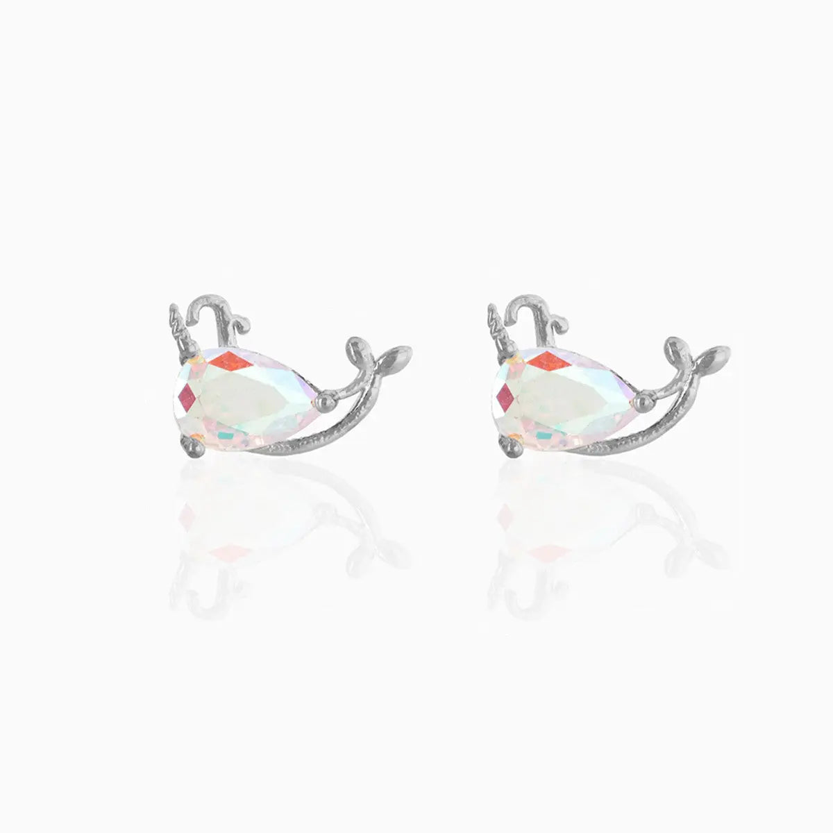 New Unicorn Heart Zircon Women Earrings