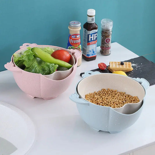 Panier de vidange de cuisine double couche