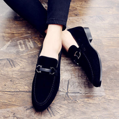 Stylish Men's Pointed Toe Peas Shoes