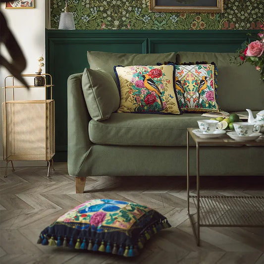 Housse de coussin forêt de luxe