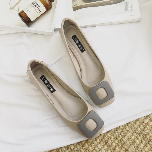 Lässige Schuhe mit dickem Absatz im koreanischen Stil