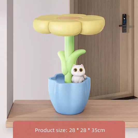 Lampe de table élégante avec fleurs de mariage