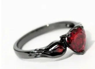 Rubby Red Zirconia Love Rings for Women