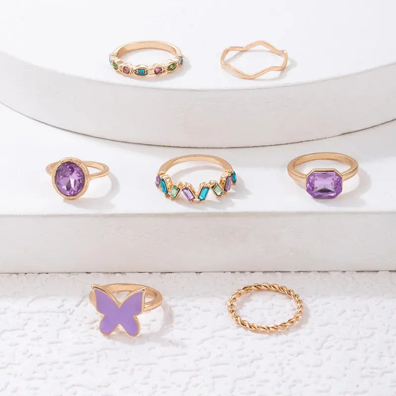 Ensemble d'anneaux géométriques en chanvre