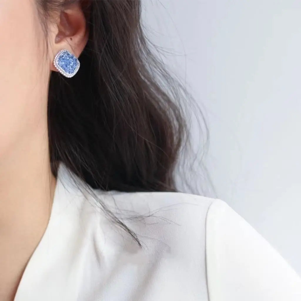 Gradient Diamond Crystal Studs