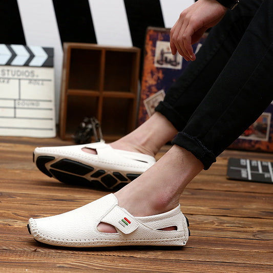 Chaussures paresseuses en cuir Comfy Peas