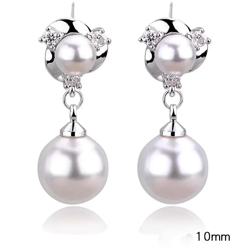 Style Tassel Clip Sterling Silver Women Earrings