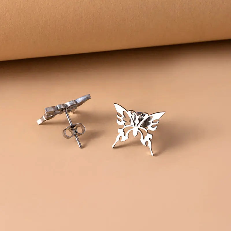 Women Hollow Wings Butterfly Stud Earrings