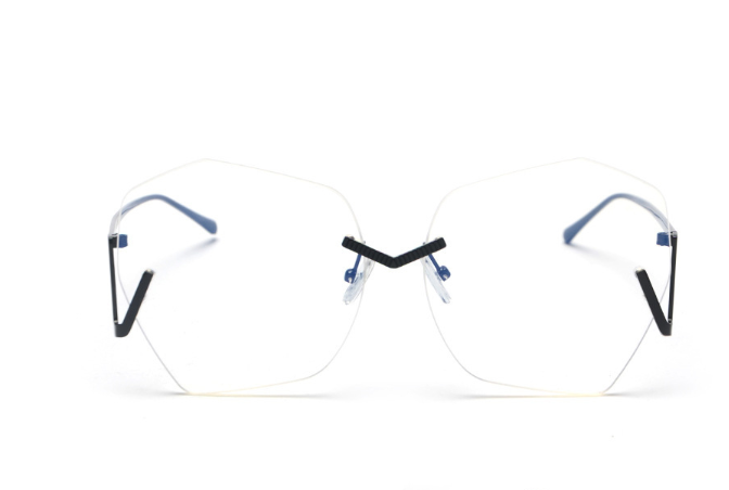 Polygonal Flat Lens Sunglasses