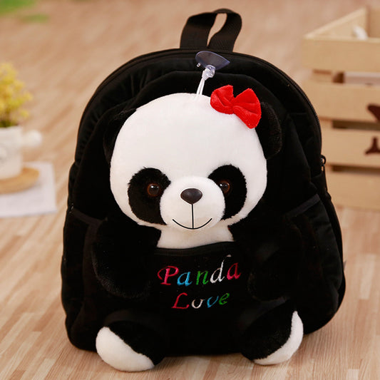 panda backpack, kids backpack, kids backpacks, cute backpacks, school bag, animal backpack, plush backpack, pink backpack