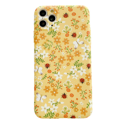 Elegance Meets Nature Frosted Floral Butterfly Phone Case