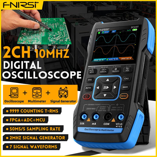 FNIRSI 2C23T  Handheld Digital Oscilloscope Multimeter with Signal Generator