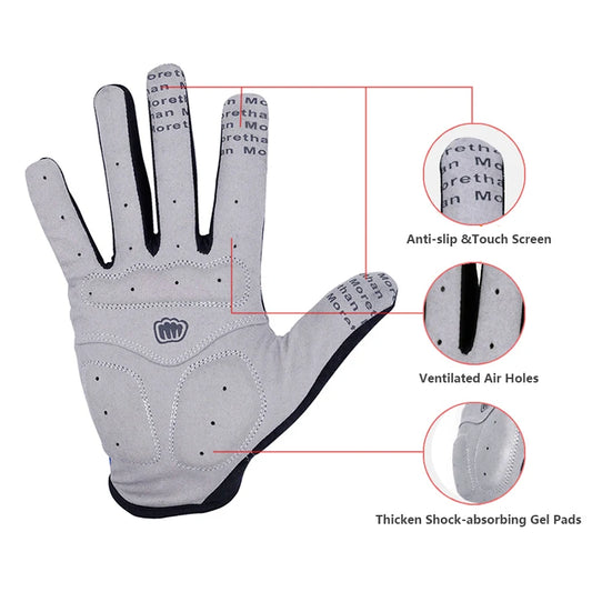 cycling gloves, cycling gloves women, cycling gloves men, padded cycling gloves, full finger cycling gloves, padded gloves, cycling mittens, anti slip gloves