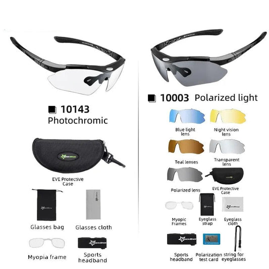 Lunettes de soleil polarisées photochromiques pour vélo, UV400