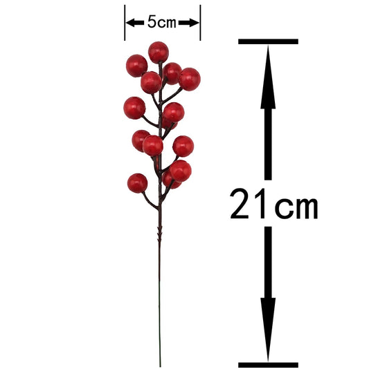 3-Color Artificial Berry Branches for Floral Wreaths