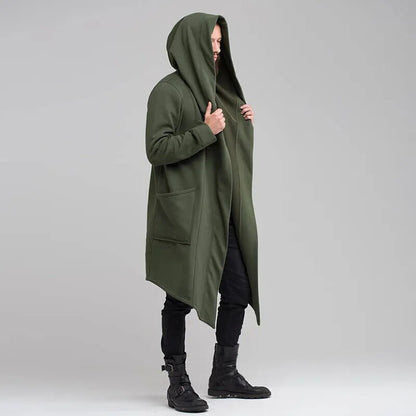 Men's Hooded Cardigan Trench Coat Streetwear