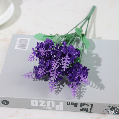 Flocked Plastic Lavender Bundle - Artificial Wedding Bouquet
