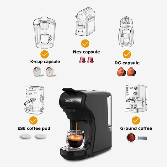 6-in-1 Capsule Coffee Machine Espresso Cappuccino Maker