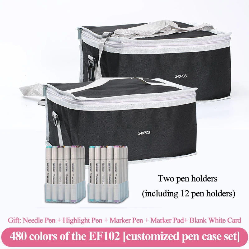 Dual Tip Alcohol-Based Skin Tone Marker Pen Set - 24 Colors