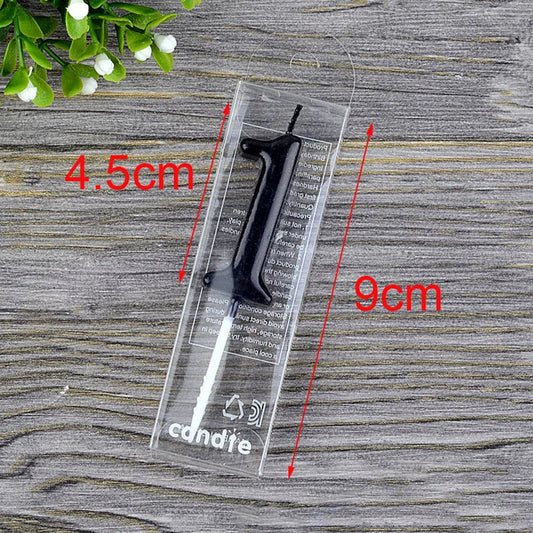 Bougies noires pour gâteau d'anniversaire - Fournitures de fête pour enfants et décoration de gâteaux