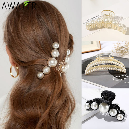 Pince à cheveux en perles, accessoire élégant