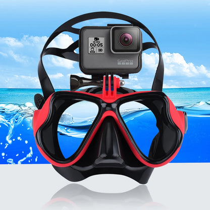 Underwater Diving Mask with GoPro Camera Holder - Snorkel and Scuba Swimming Goggles