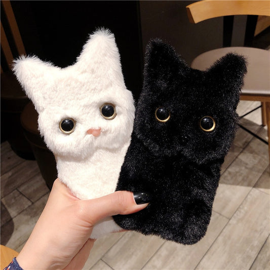 Cute Cat Fur Phone Case for iPhone