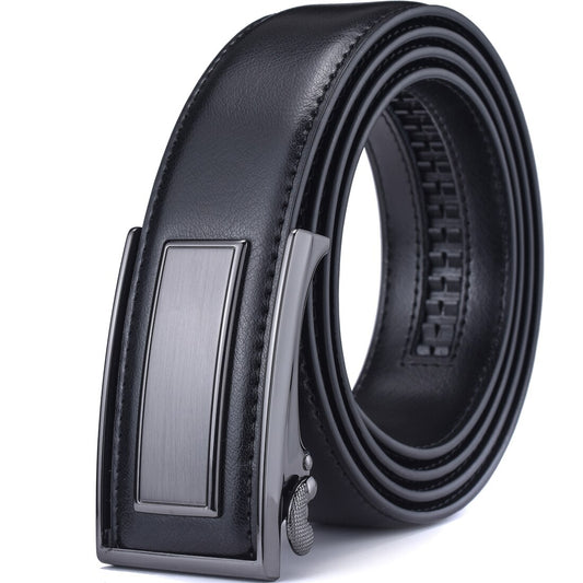Ceinture habillée en cuir à cliquet - Style classique