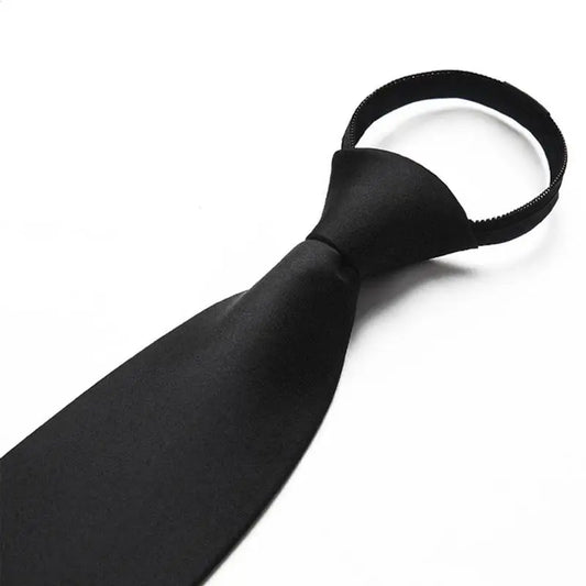Black 5CM Skinny Silk Necktie Striped, Dots, Jacquard Patterns