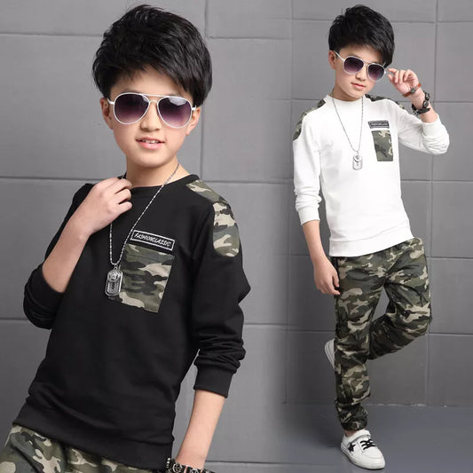 Boys Camouflage Spring Sports Suit