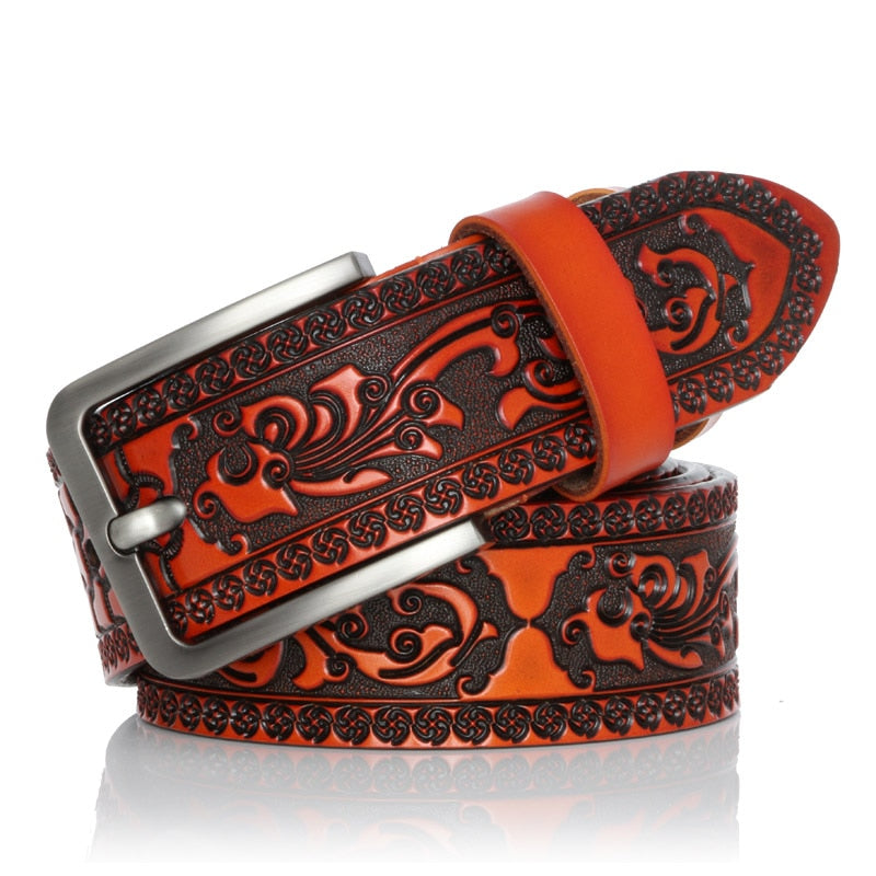 Designer Cow Leather Belt - Classic Style