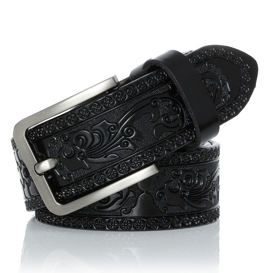 Ceinture en cuir de vache de créateur - Style classique