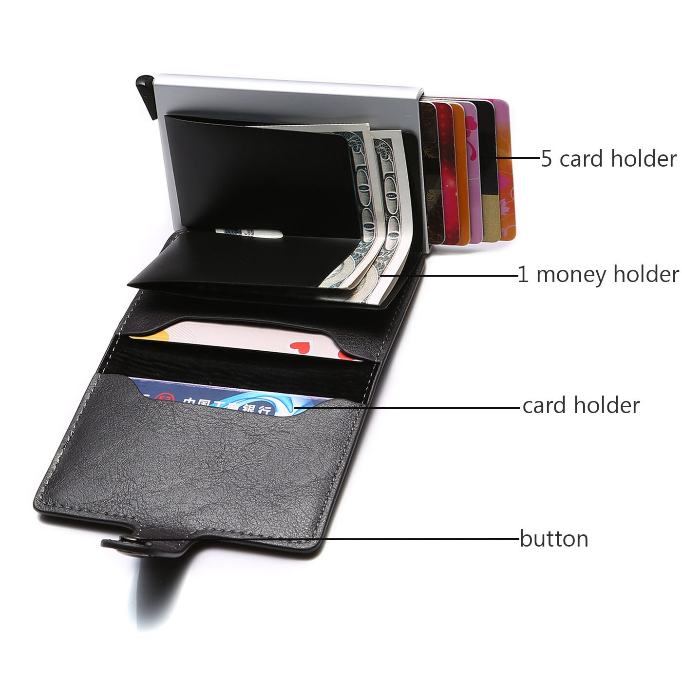Carbon Fiber RFID Men's Card Wallet