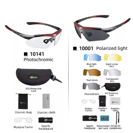 photochromic sunglasses, polarized lenses, cycling glasses, polarized glasses