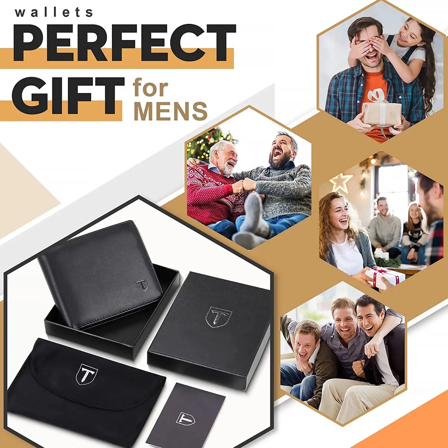 Men's Slim RFID Genuine Leather Wallet