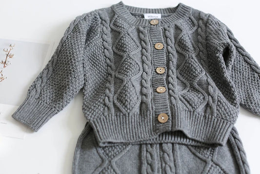 Baby-Mädchen-Cardigan-Strickpullover