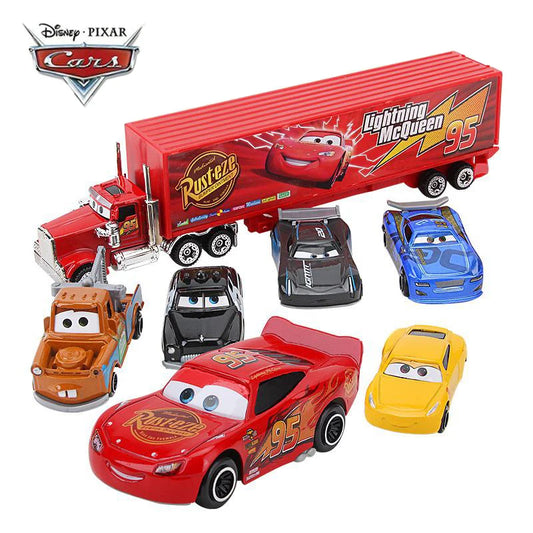 Pixar Cars 3 Lightning McQueen, Jackson Storm, Uncle Truck Diecast Metal Car Model Toy