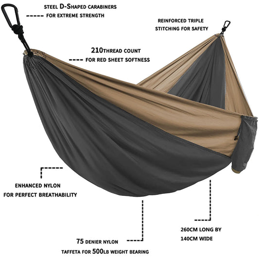 Double Person outdoor Parachute Hammock & Straps