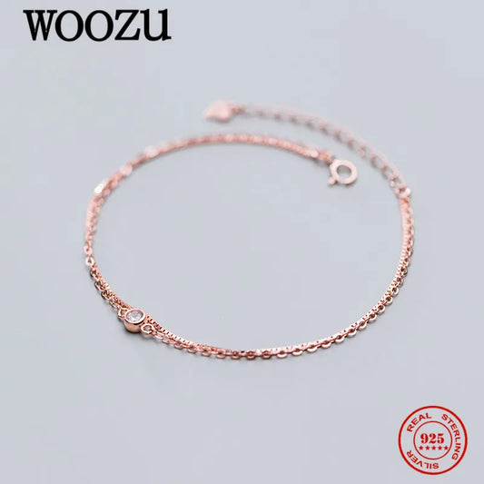 Goldfarbenes CZ-Zirkon-Kettenarmband für Damen